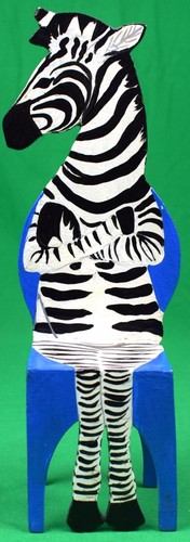 Hand painted zebra miniature - "hand-painted,