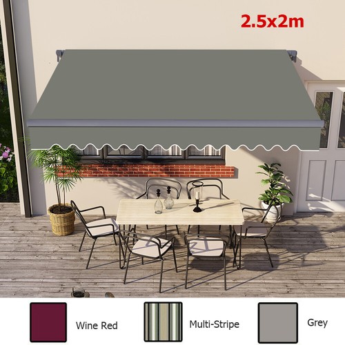 5x2m manual awning - 2.5x2m,