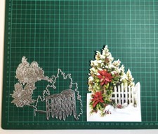 Large 3pcs Festive Fence Die