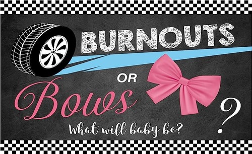 Burnouts bows gender reveal - bows,