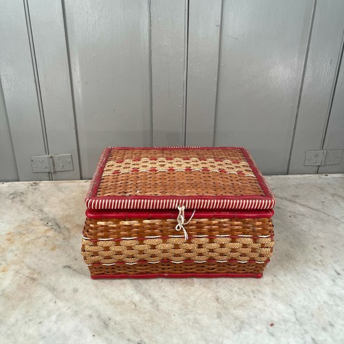 Vintage large wicker sewing