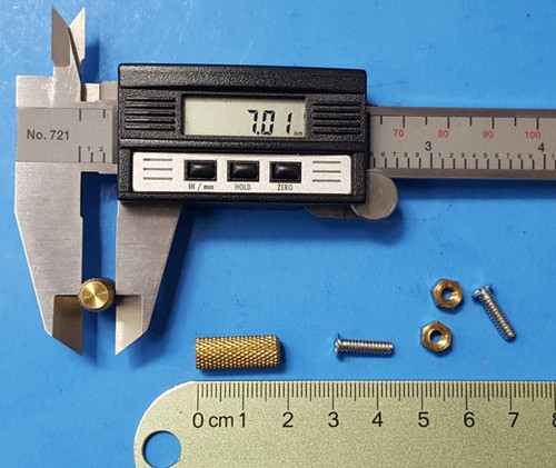 Thumb nut set 18mm - nut, 6-32"