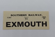EXMOUTH Southern Railway Luggage Label