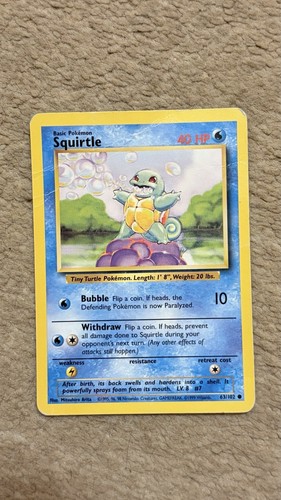 Pokémon squirtle card 102 - pokémon,