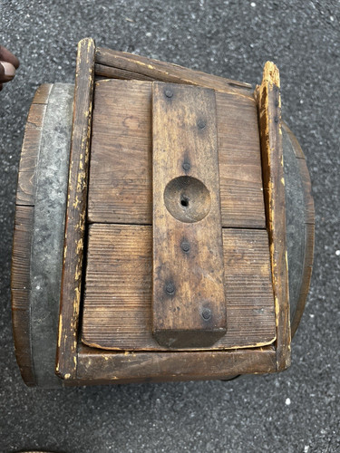 Antique wood butter churn - antique,