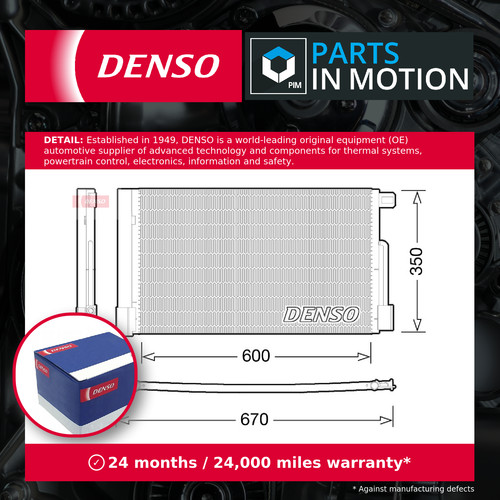 Air con condenser - con, fits