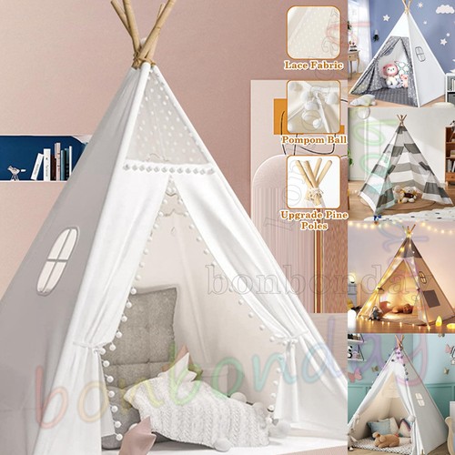 160cm large canvas kids teepee - 160cm,
