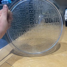 Glass Cheese Board Mid Century