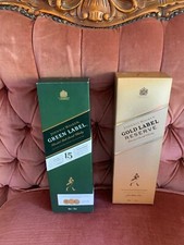 Johnnie Walker Gold Label Reserved and Johnnie Walker Green Label Empty Botlles