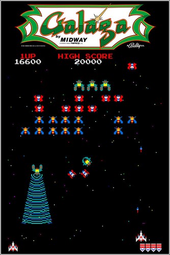 Galaga 1981 arcade marquee - 1981,