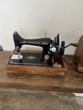 Vintage Singer 99K Hand Crank Sewing Machine Original Wooden Case