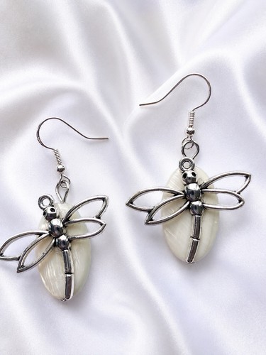 Handmade dragonfly shell bead - handmade,