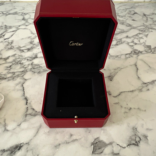 Cartier red watch presentation - watch,