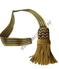 Sword Knot Golden Bullion Fringe Tussle & golden Ribbon Strips