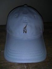 Nautica Sailing Brand Hat - Men's Soft Light Blue Stretch Boating Baseball Cap