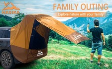 Hasika Car Awning Tailgate Tent Sun Shade LARGE Size for Mid/Large SUVs & Vans