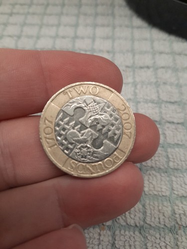 Rare 1707 2007 pound coin - 2,