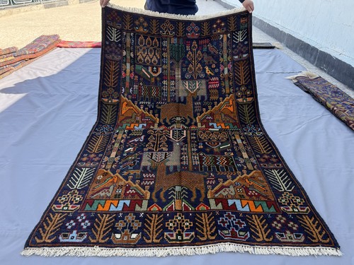 Blue vintage afghan animal - afghan,
