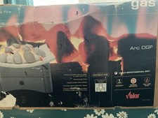 Decorative Valor White & Grey Pebbles Gas Fire Mains Gas Chimney Required