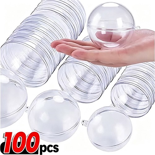 100pcs ornament clear plastic - clear,
