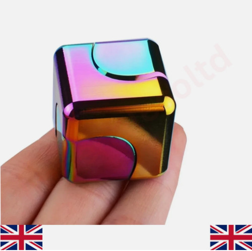 Alloy cube spinner fidget - alloy,