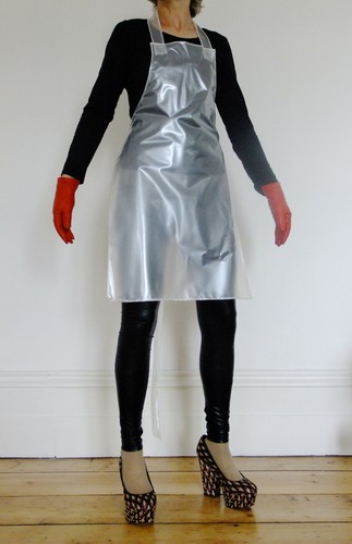 Pvc apron shiny plastic - apron, pinny