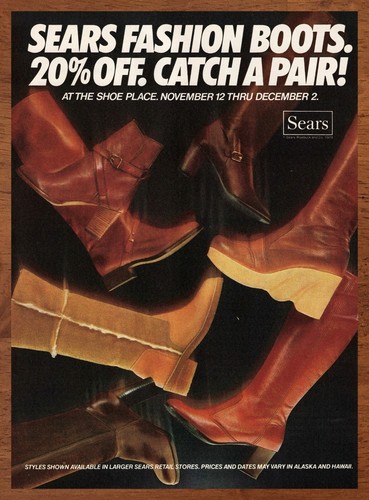 1978 sears fashion boots - fashion,
