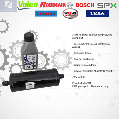 Air con machine filter vac - filter+vac, oil