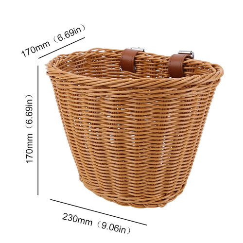 Rattan bicycle front basket - rattan,