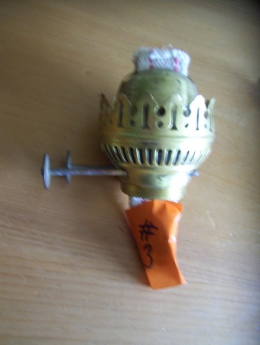 Duplex brass oil - duplex, lamp