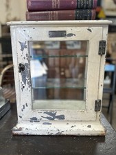 Vintage Metal Glazed Chemist Apothecary Medical Bathroom Cabinet