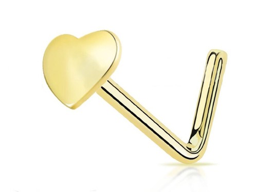Solid 14k gold nose stud - solid,