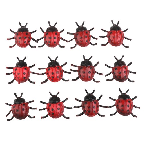12pcs plastic ladybird ladybug - plastic,