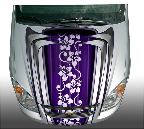 Hibiscus vinyl graphic decal - hibiscus,