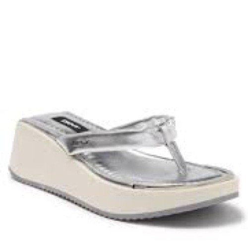 Dkny metallic silver wedge - metallic,