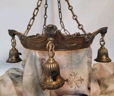 Vintage Cast Metal Chandelier