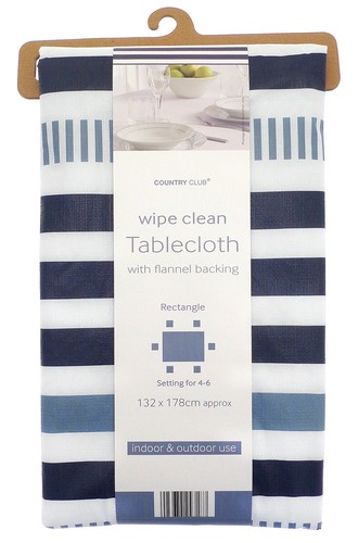 Nautical stripe tablecloth - nautical,