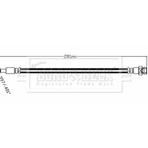 Borg beck brake hose - borg, &