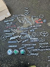 Large Job lot of car badges Citroen,Toyota,Superu Forester,Toyota,Suzuki,Skoda