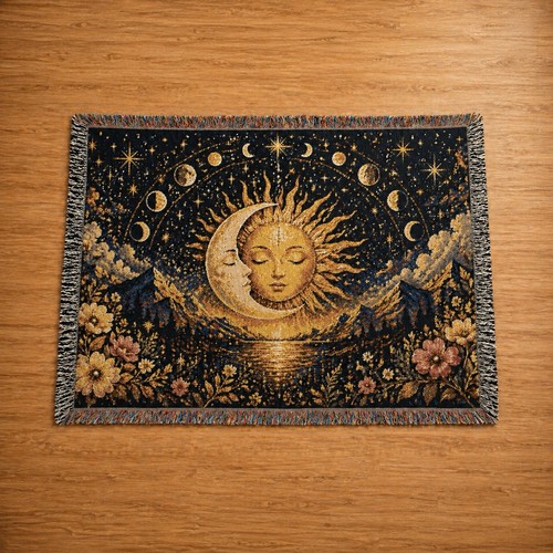Celestial sun moon woven - sun,