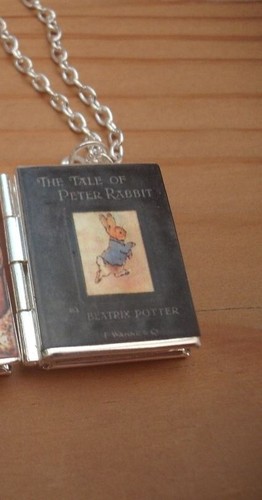 Peter rabbit book locket - book,