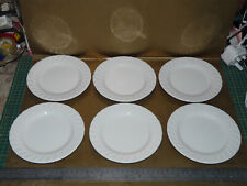 set of 6x johnson brothers regency white tea / side plates 16cm diameter