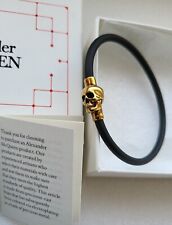 Alexander McQueen men's Knuckle Skull rubber cord bracelet. Size M. BNIB