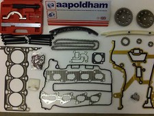 FOR VAUXHALL CORSA 1.2 1.4 16V TWINPORT HEAD GASKET SET TIMING CHAIN KIT + TOOLS