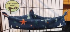 Hunty's cosy 15"X 11"X 11" Fleece Base Lined Corner hammock. Chinchilla,Rat.Etc