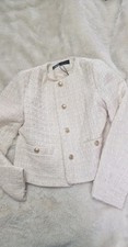 ZARA White Tweed Cropped