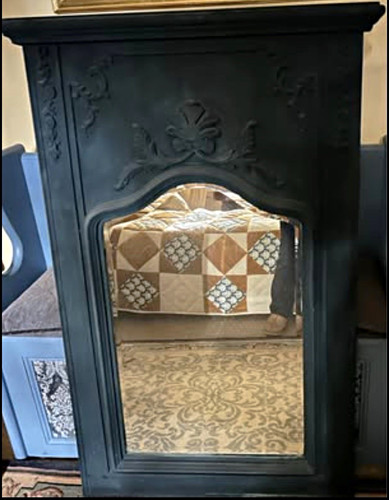 Antique painted wall - antique, mirror