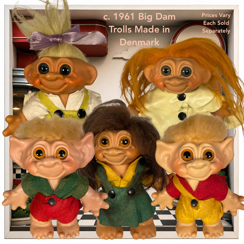 Big 1960s dam troll doll - 1960s,