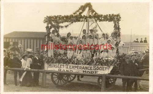 Real photo postcard hunslet - real,