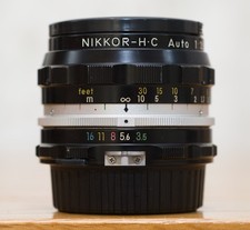 Nikon Nikkor-H.C Auto 28mm f/3.5 lens, great condition, reversible AI mod